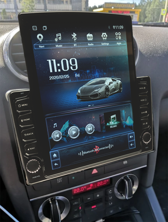 Navigatie AUTONAV ECO Android GPS Dedicata Audi A3, Model XPERT Memorie 16GB Stocare, 1GB DDR3 RAM, Butoane Si Volum Fizice, Display Vertical Stil Tesla 10" Full-Touch, WiFi, 2 x USB, Bluetooth, Quad-Core 4 * 1.3GHz, 4 * 50W Audio