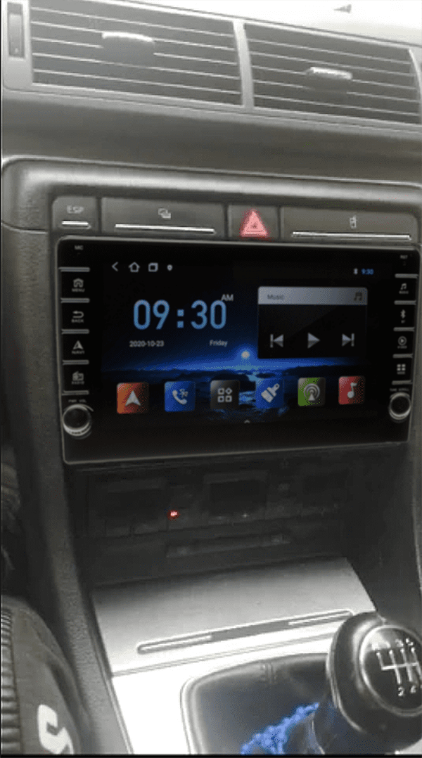 Navigatie AUTONAV Android GPS Dedicata Audi A4 B6 si B7, Model PRO Memorie 32GB Stocare, 2GB DDR3 RAM, Butoane Laterale Si Regulator Volum, Display 8" Full-Touch, WiFi, 2 x USB, Bluetooth, Quad-Core 4 * 1.3GHz, 4 * 50W Audio