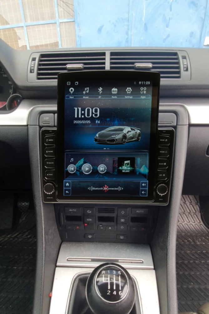 Navigatie AUTONAV ECO Android GPS Dedicata Audi A4 B6 si B7, Model XPERT Memorie 16GB Stocare, 1GB DDR3 RAM, Butoane Si Volum Fizice, Display Vertical Stil Tesla 10" Full-Touch, WiFi, 2 x USB, Bluetooth, Quad-Core 4 * 1.3GHz, 4 * 50W Audio