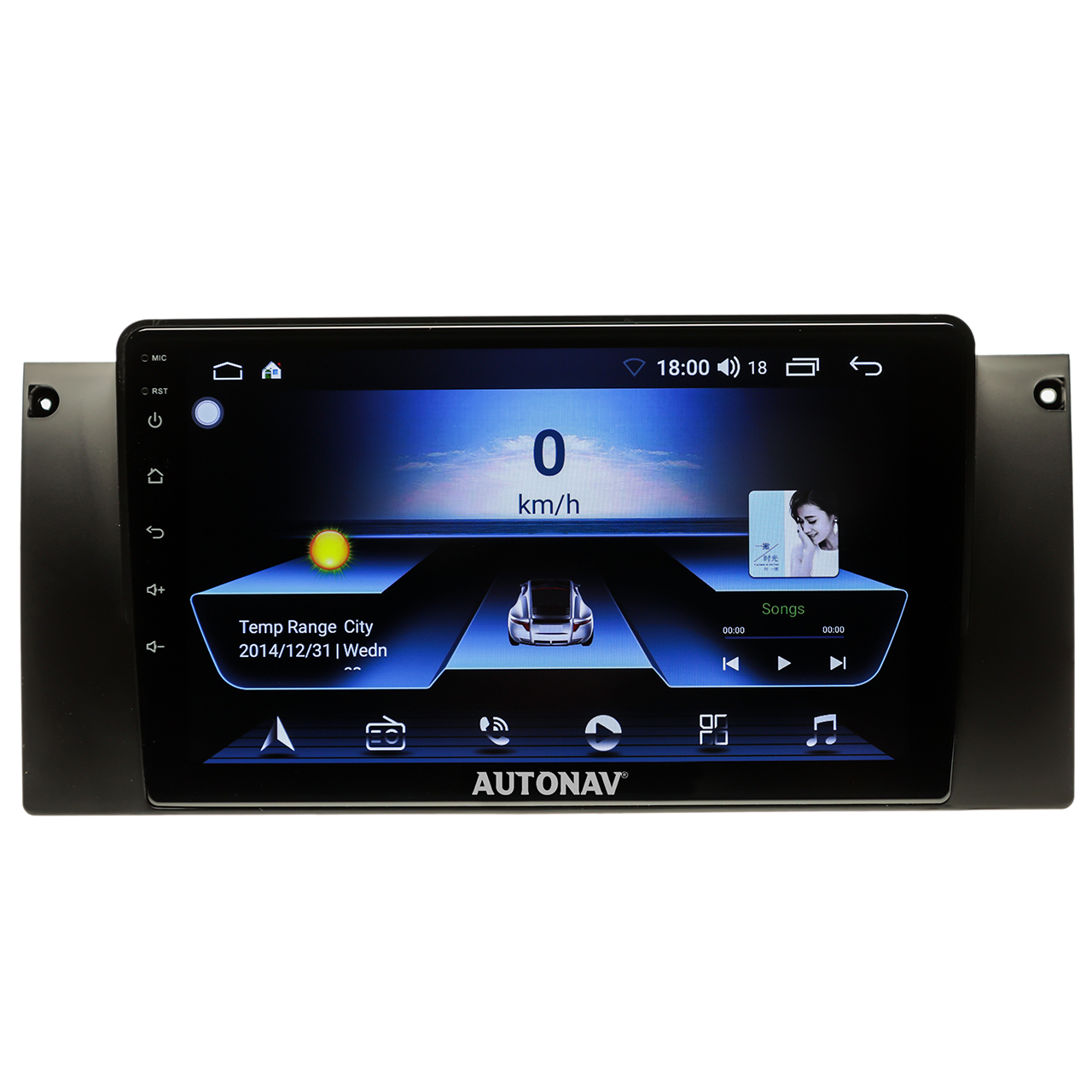 Navigatie AUTONAV ECO Android GPS Dedicata BMW E39, Model Classic, Memorie 16GB Stocare, 1GB DDR3 RAM, Display 9" Full-Touch, WiFi, 2 x USB, Bluetooth, Quad-Core 4 * 1.3GHz, 4 * 50W Audio