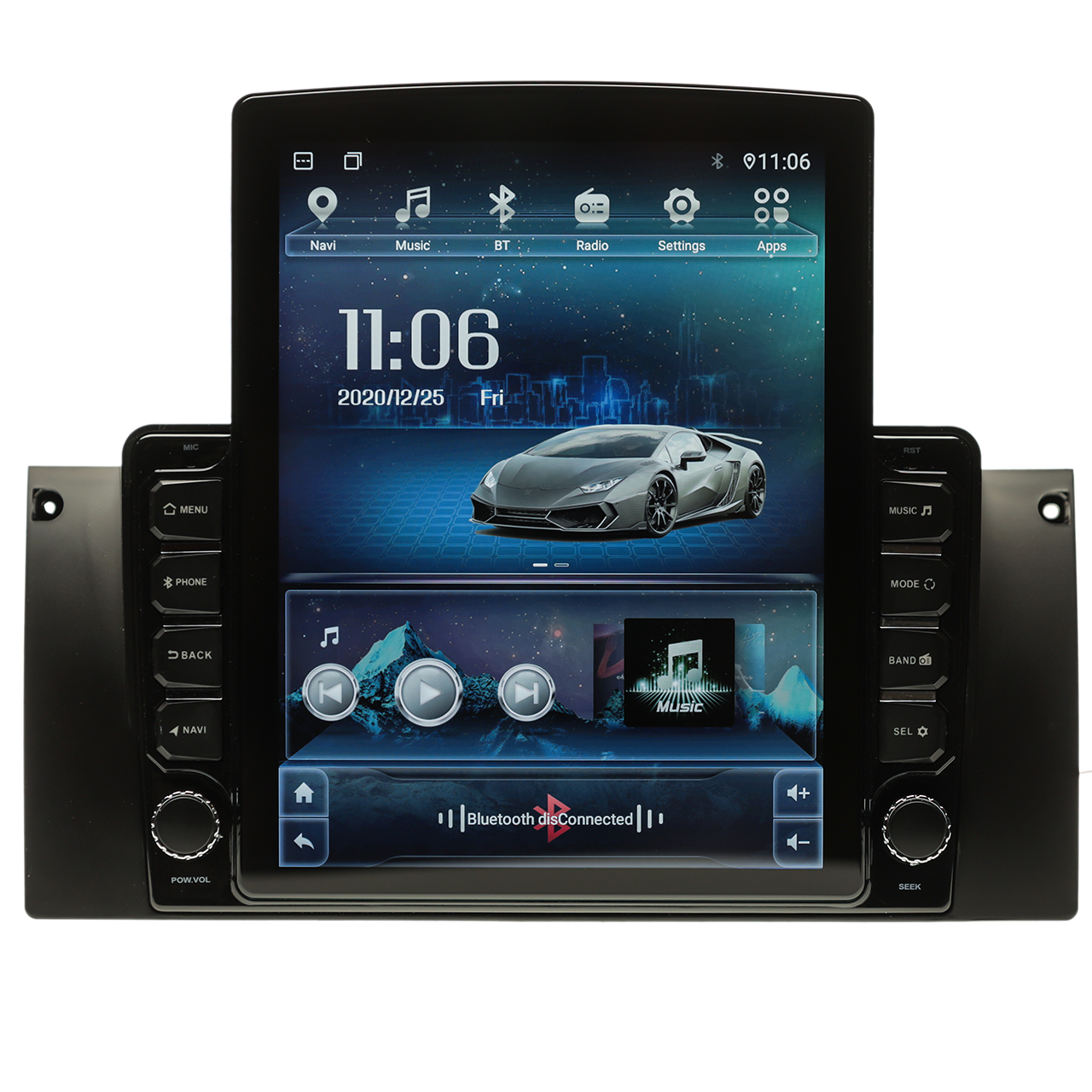 Navigatie AUTONAV ECO Android GPS Dedicata BMW E39, Model XPERT Memorie 16GB Stocare, 1GB DDR3 RAM, Butoane Si Volum Fizice, Display Vertical Stil Tesla 10