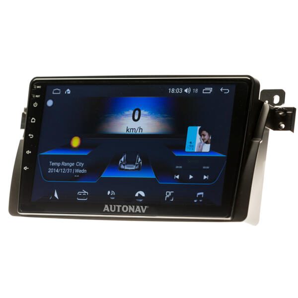 Navigatie AUTONAV PLUS Android GPS Dedicata BMW E46, Model Classic, Memorie 16GB Stocare, 1GB DDR3 RAM, Display 9" Full-Touch, WiFi, 2 x USB, Bluetooth, Quad-Core 4 * 1.3GHz, 4 * 50W Audio