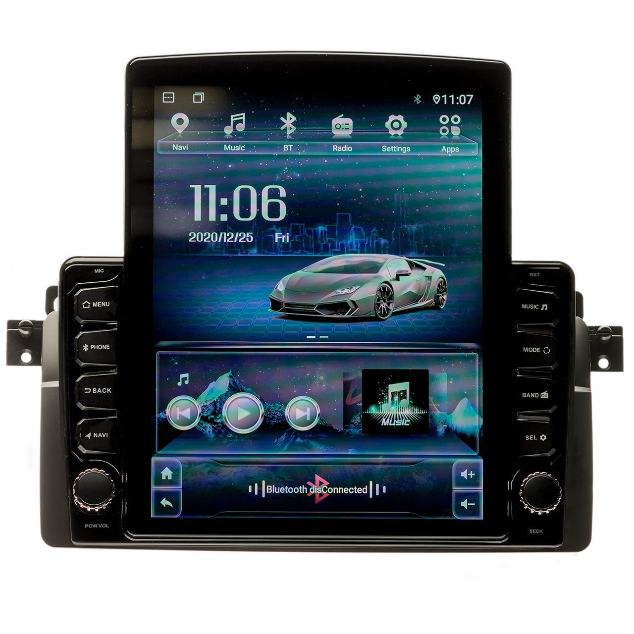 Navigatie AUTONAV PLUS Android GPS Dedicata BMW E46, Model XPERT Memorie 16GB Stocare, 1GB DDR3 RAM, Butoane Si Volum Fizice, Display Vertical Stil Tesla 10