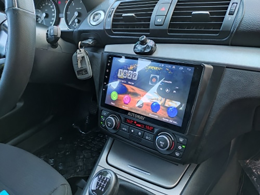 Navigatie AUTONAV PLUS Android GPS Dedicata BMW Seria 1 E81-88 Clima Auto, Model Classic, Memorie 16GB Stocare, 1GB DDR3 RAM, Display 9" Full-Touch, WiFi, 2 x USB, Bluetooth, CPU Quad-Core 4 * 1.3GHz, 4 * 50W Audio, Intrare Subwoofer, Amplificator