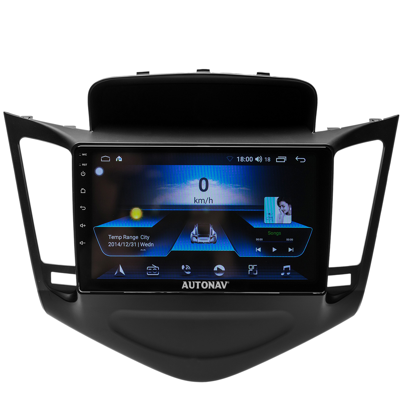Navigatie AUTONAV ECO Android GPS Dedicata Chevrolet Cruze 2008-2016, Model Classic, Memorie 16GB Stocare, 1GB DDR3 RAM, Display 9