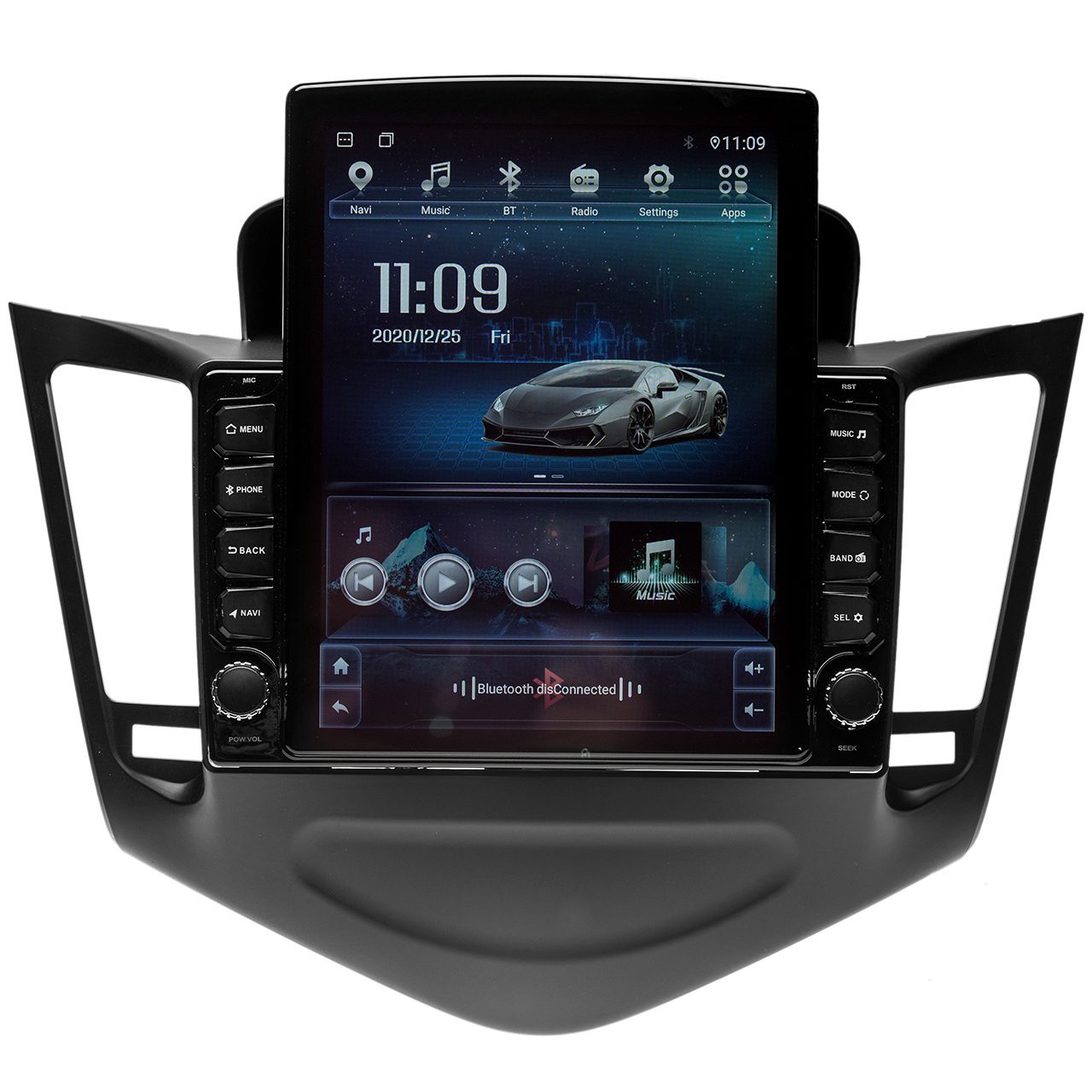 Navigatie AUTONAV Android GPS Dedicata Chevrolet Cruze 2008-2016, Model XPERT Memorie 64GB Stocare, 4GB DDR3 RAM, Butoane Si Volum Fizice, Display Vertical Stil Tesla 10