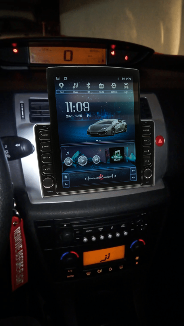 Navigatie AUTONAV Android GPS Dedicata Citroen C4 2004-2010, Model XPERT Memorie 64GB Stocare, 4GB DDR3 RAM, Butoane Si Volum Fizice, Display Vertical Stil Tesla 10" Full-Touch, WiFi, 2 x USB, Bluetooth, 4G, Octa-Core 8 * 1.3GHz, 4 * 50W Audio