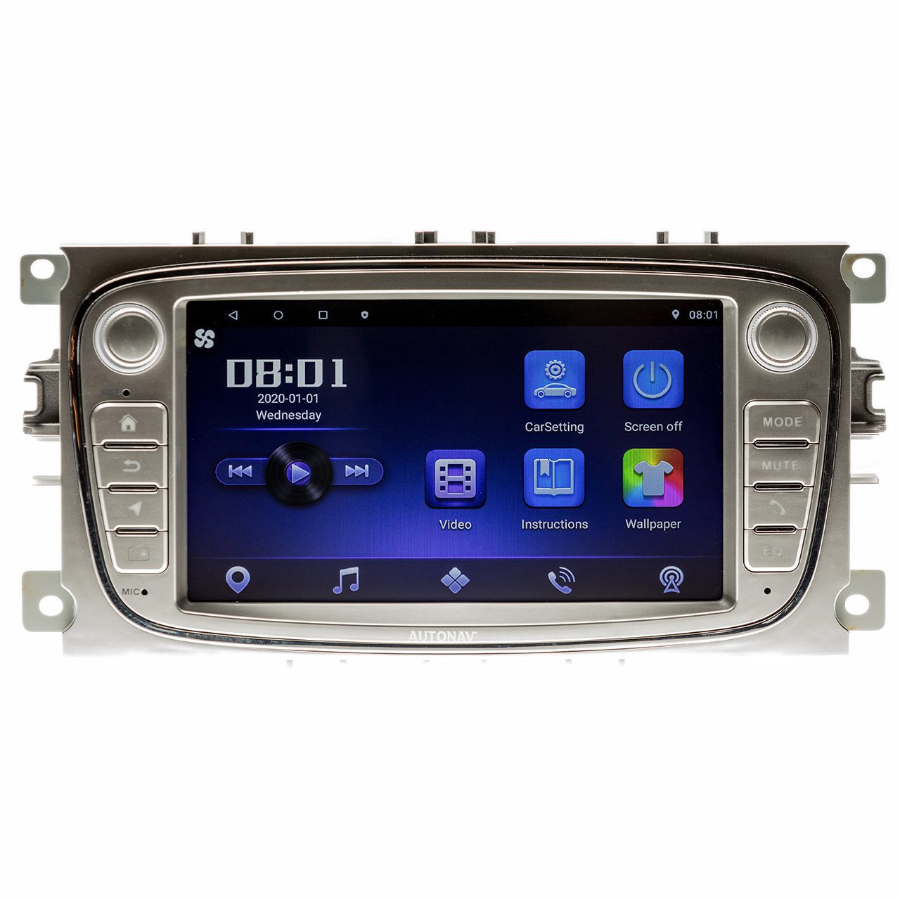 Navigatie AUTONAV Android GPS Dedicata Ford Focus 2/ C-MAX/ S-MAX/ Galaxy/ Fusion/ Fiesta/ Kuga, 32GB Stocare, 2GB DDR3 RAM, Display 7