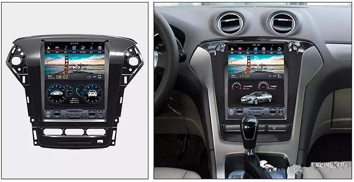 Navigatie AUTONAV Android GPS Dedicata Ford Mondeo MK4 Facelift 2010-2014 Stil Tesla, 16GB Stocare, 1GB DDR3 RAM, Display Vertical Stil Tesla 10" , WiFi, 2 x USB, Bluetooth, Quad-Core 4 * 1.3GHz, 4 * 50W Audio
