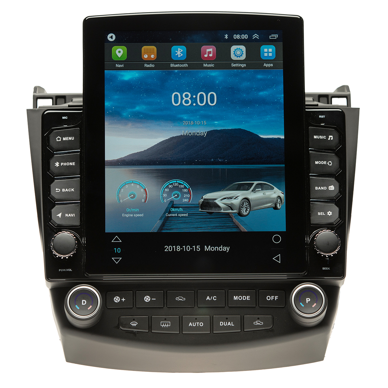 Navigatie AUTONAV ECO Android GPS Dedicata Honda Accord 2002-2008, Model XPERT Memorie 16GB Stocare, 1GB DDR3 RAM, Butoane Si Volum Fizice, Display Vertical Stil Tesla 10