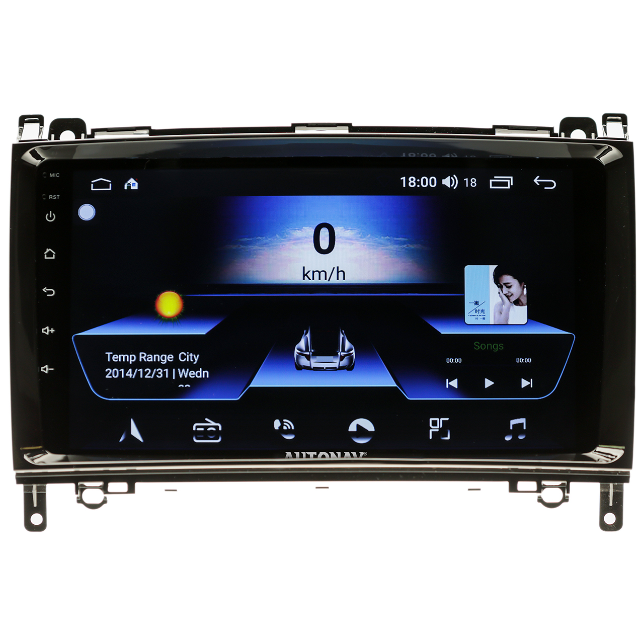 Navigatie AUTONAV ECO Android GPS Dedicata Mercedes Clasa A W169, Clasa B W245, Sprinter 906, Vito W639 & W447 si VW Crafter (2006-2017), Model Classic, 16GB Stocare, 1GB DDR3 RAM, Display 9