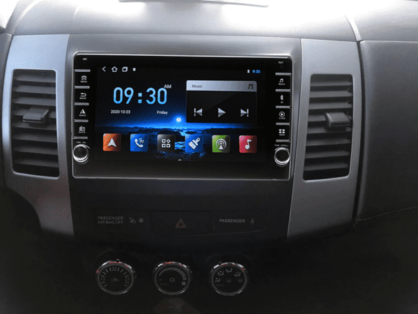 Navigatie AUTONAV ECO Android GPS Dedicata Mitsubishi Outlander 2006-2011 si Citroen C-Crosser 2007-2012, Model PRO Memorie 16GB Stocare, 1GB DDR3 RAM, Butoane Laterale Si Regulator Volum, Display 8" Full-Touch, WiFi, 2 x USB, Bluetooth, Quad-Core 4 * 1.3GHz, 4 * 50W Audio
