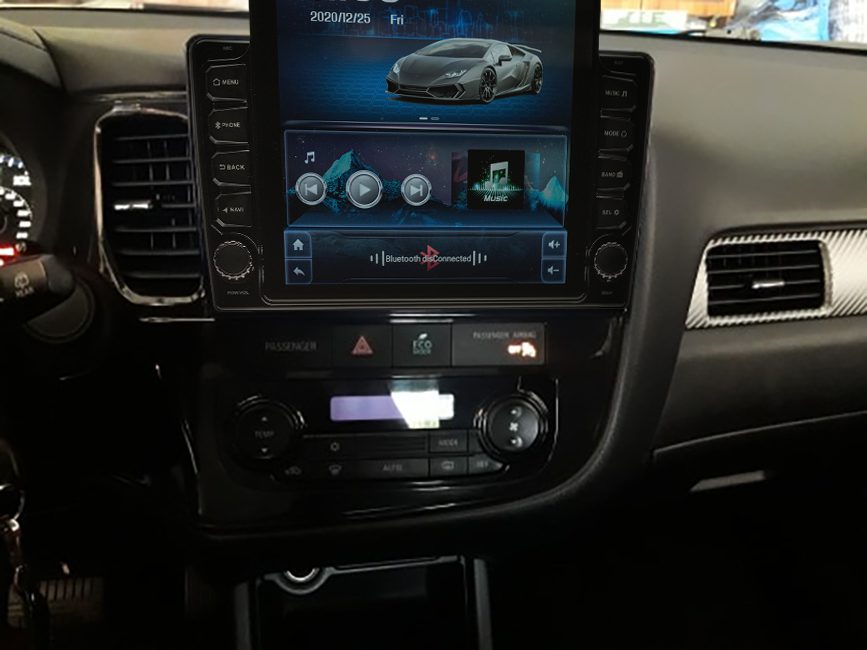 Navigatie AUTONAV PLUS Android GPS Dedicata Mitsubishi Outlander 2012-2018, Model XPERT Memorie 16GB Stocare, 1GB DDR3 RAM, Display Vertical Stil Tesla 10" Full-Touch, WiFi, 2 x USB, Bluetooth, Quad-Core 4 * 1.3GHz, 4 * 50W Audio