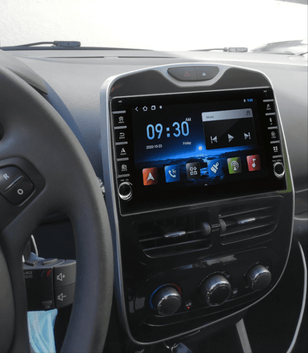 Navigatie AUTONAV PLUS Android GPS Dedicata Renault Clio 4 2012-2019, Model PRO Memorie 16GB Stocare, 1GB DDR3 RAM, Butoane Laterale Si Regulator Volum, Display 9" Full-Touch, WiFi, 2 x USB, Bluetooth, Quad-Core 4 * 1.3GHz, 4 * 50W Audio