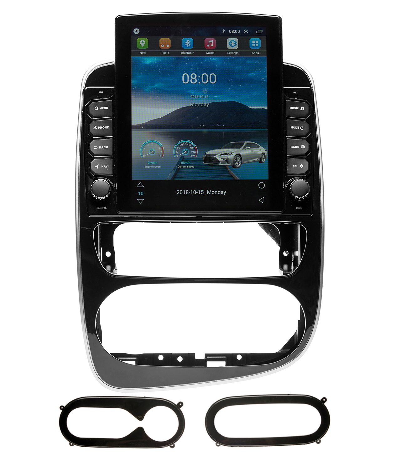 Navigatie AUTONAV PLUS Android GPS Dedicata Renault Clio 4 2012-2019, Model XPERT Memorie 16GB Stocare, 1GB DDR3 RAM, Butoane Si Volum Fizice, Display Vertical Stil Tesla 10