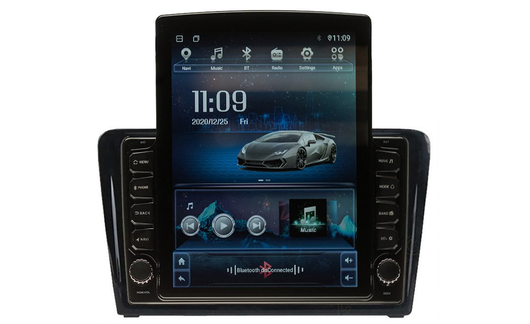 Navigatie AUTONAV PLUS Android GPS Dedicata Skoda Rapid 2012-2020, Model XPERT Memorie 16GB Stocare, 1GB DDR3 RAM, Display Vertical Stil Tesla 10