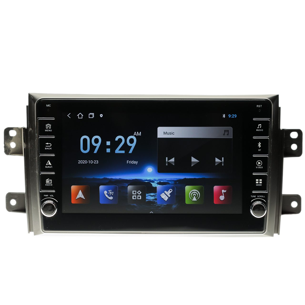 Navigatie AUTONAV Android GPS Dedicata Suzuki SX4 2006-2014, Model PRO Memorie 128GB Stocare, 6GB DDR3 RAM, Butoane Laterale Si Regulator Volum, Display 8