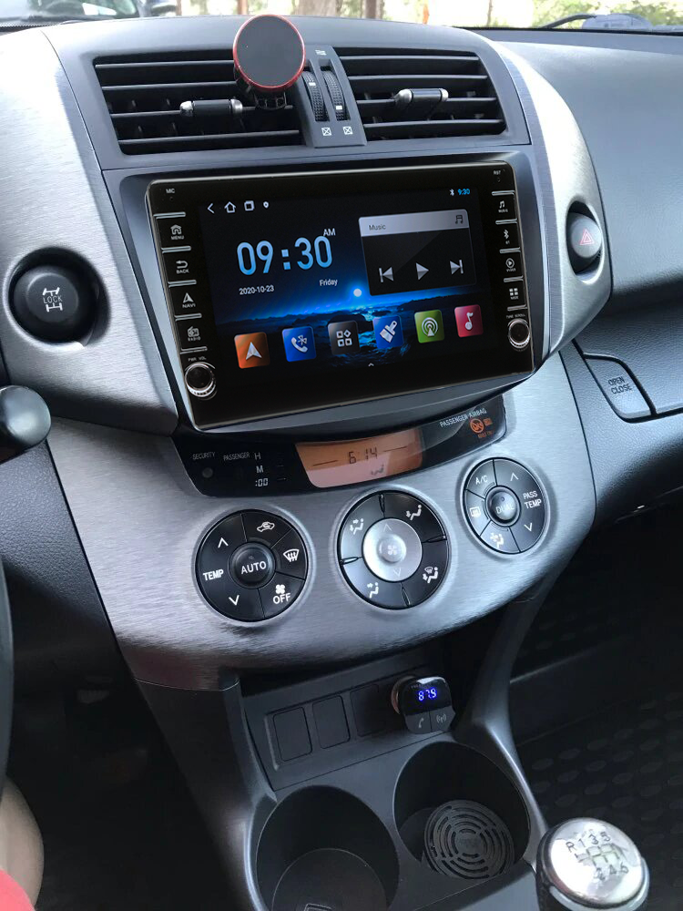 Navigatie AUTONAV PLUS Android GPS Dedicata Toyota RAV4 2005-2012, Model PRO Memorie 16GB Stocare, 1GB DDR3 RAM, Butoane Laterale Si Regulator Volum, Display 8" Full-Touch, WiFi, 2 x USB, Bluetooth, Quad-Core 4 * 1.3GHz, 4 * 50W Audio