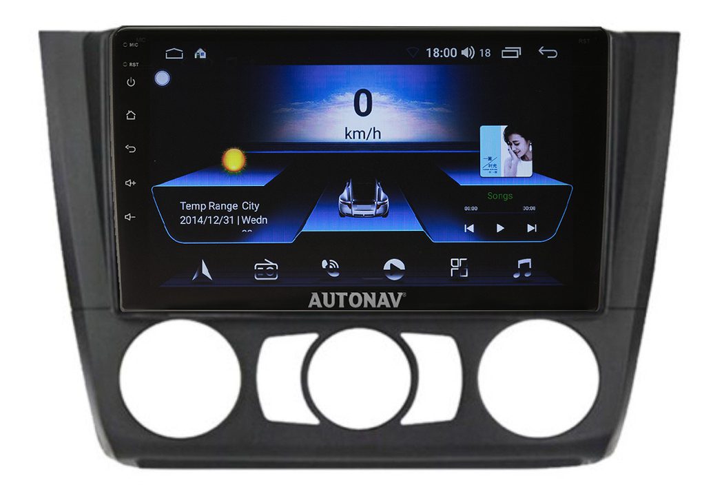 Navigatie AUTONAV Android GPS Dedicata BMW Seria 1 E81-88 AC Manual, Model Classic, Memorie 32GB Stocare, 2GB DDR3 RAM, Display 9
