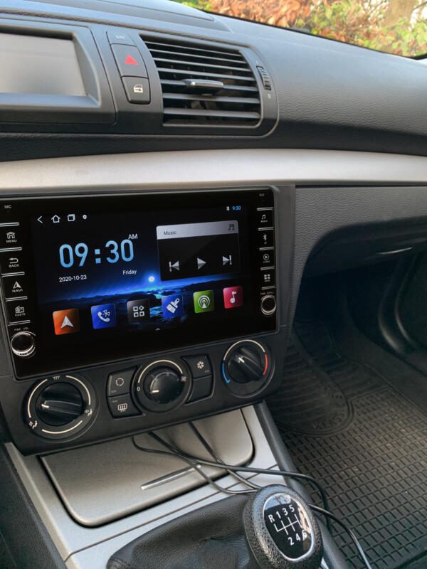 Navigatie AUTONAV Android GPS Dedicata BMW Seria 1 E81-88 AC Manual, Model PRO Memorie 64GB Stocare, 4GB DDR3 RAM, Display 8" Full-Touch, WiFi, 2 x USB, Bluetooth, 4G, Octa-Core 8 * 1.3GHz, 4 * 50W Audio