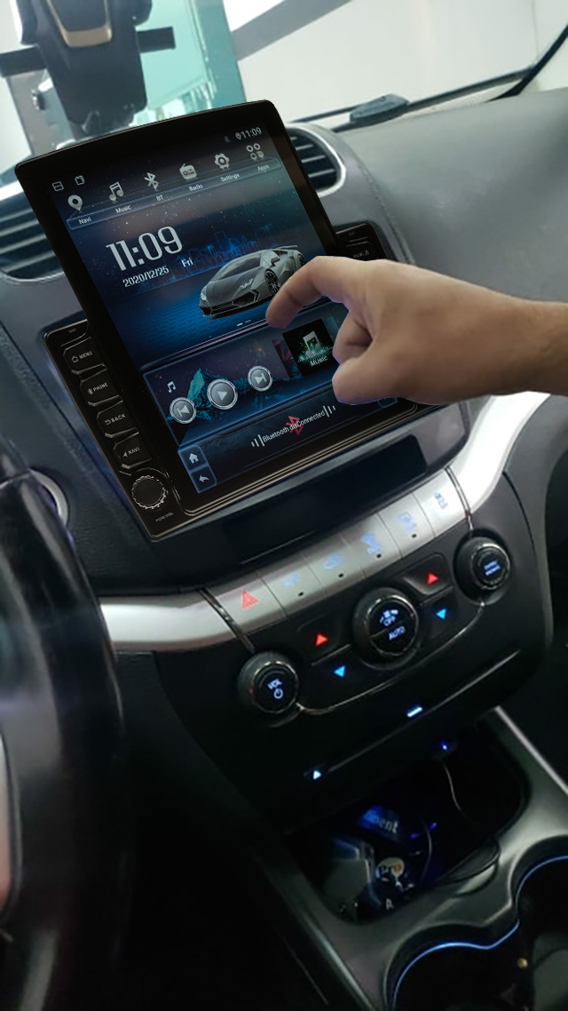 Navigatie AUTONAV ECO Android GPS Dedicata Dodge Journey 2011-2020, Model XPERT Memorie 16GB Stocare, 1GB DDR3 RAM, Display Vertical Stil Tesla 10" Full-Touch, WiFi, 2 x USB, Bluetooth, Quad-Core 4 * 1.3GHz, 4 * 50W Audio