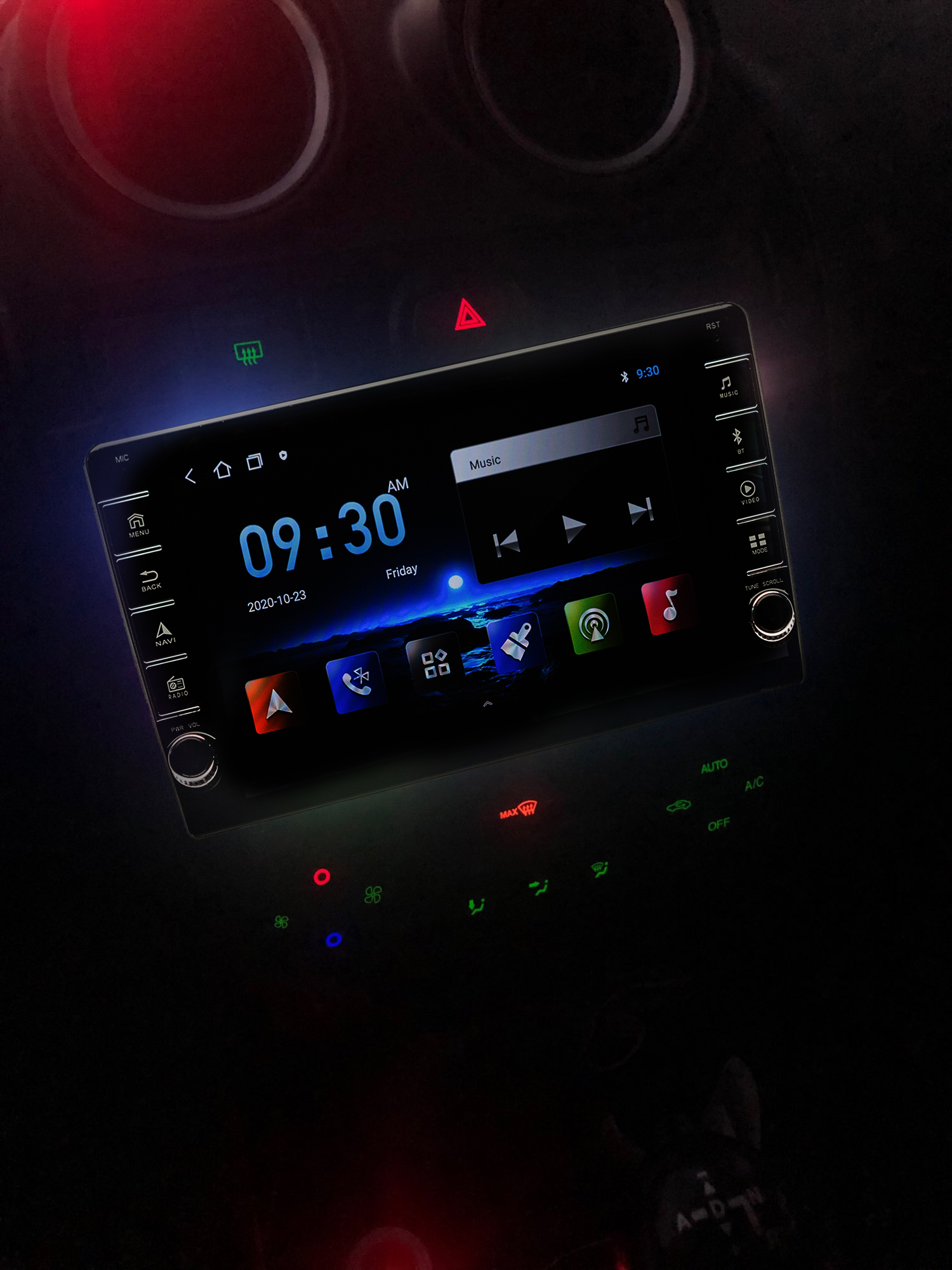 Navigatie AUTONAV ECO Android GPS Dedicata Ford Fiesta 2002-2008, Model PRO Memorie 16GB Stocare, 1GB DDR3 RAM, Display 8" Full-Touch, WiFi, 2 x USB, Bluetooth, Quad-Core 4 * 1.3GHz, 4 * 50W Audio