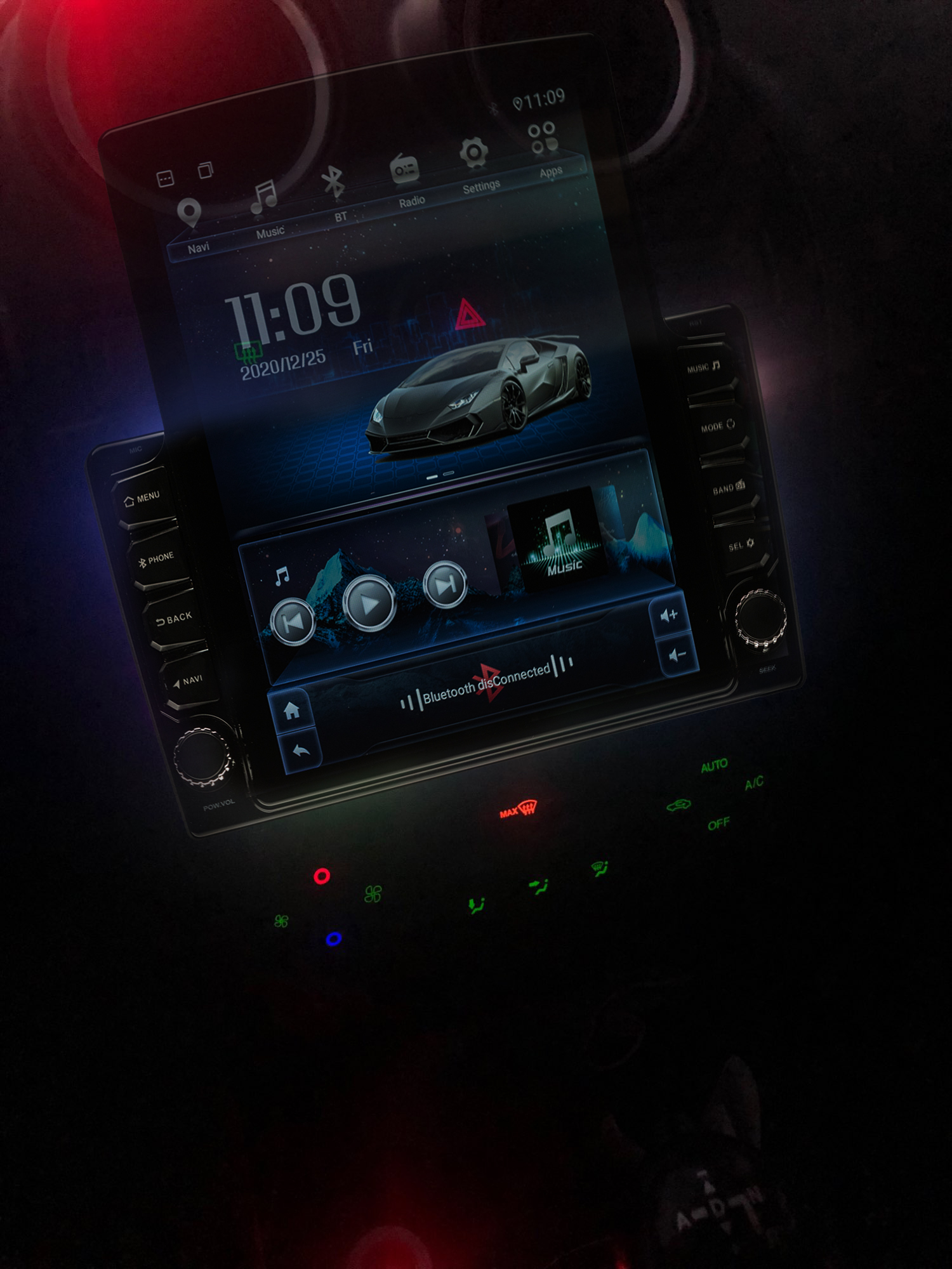 Navigatie AUTONAV Android GPS Dedicata Ford Fiesta 2002-2008, Model XPERT Memorie 64GB Stocare, 4GB DDR3 RAM, Display Vertical Stil Tesla 10" Full-Touch, WiFi, 2 x USB, Bluetooth, 4G, Octa-Core 8 * 1.3GHz, 4 * 50W Audio