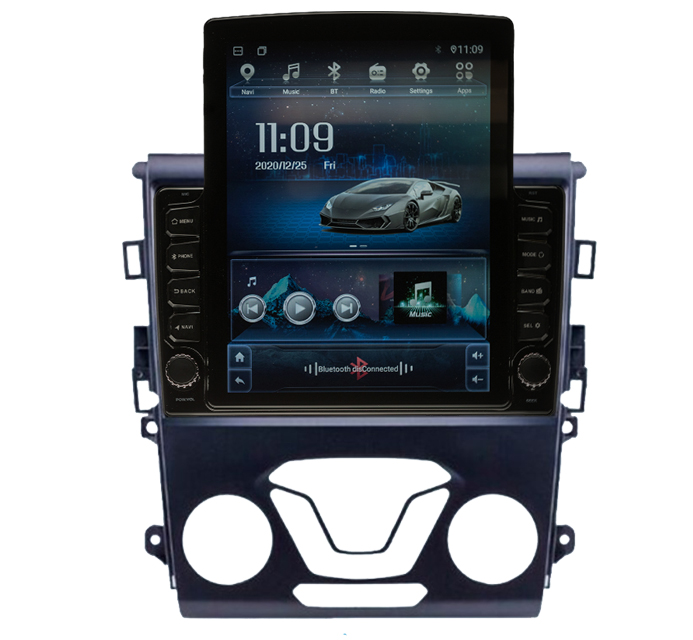 Navigatie AUTONAV Android GPS Dedicata Ford Mondeo 2013-2019, Model XPERT Memorie 128GB Stocare, 6GB DDR3 RAM, Display Vertical Stil Tesla 10