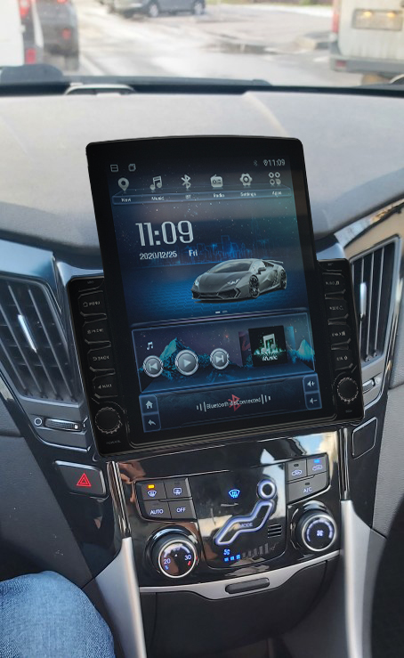 Navigatie AUTONAV Android GPS Dedicata Hyundai i40 2011-2019, Model XPERT Memorie 64GB Stocare, 4GB DDR3 RAM, Display Vertical Stil Tesla 10" Full-Touch, WiFi, 2 x USB, Bluetooth, 4G, Octa-Core 8 * 1.3GHz, 4 * 50W Audio