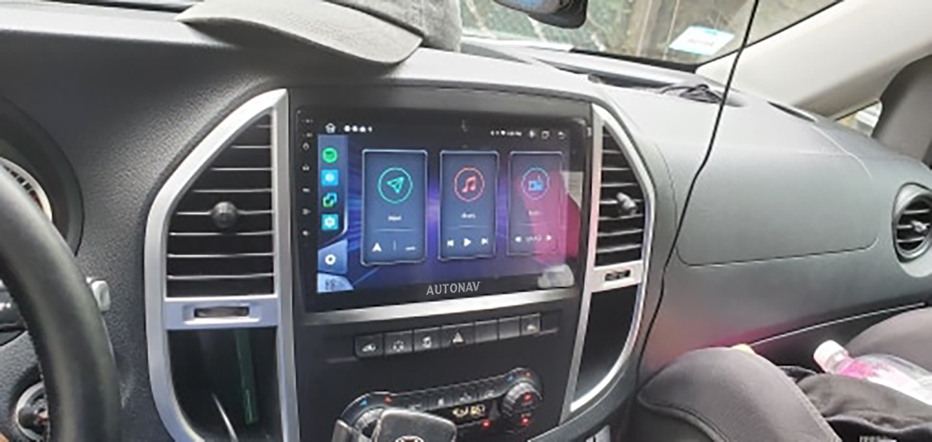 Navigatie AUTONAV Android GPS Dedicata Mercedes Vito 3 W447 Dupa 2014, Model Classic, Memorie 32GB Stocare, 2GB DDR3 RAM, Display 10" Full-Touch, WiFi, 2 x USB, Bluetooth, Quad-Core 4 * 1.3GHz, 4 * 50W Audio