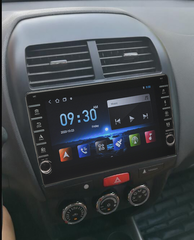 Navigatie AUTONAV Android GPS Dedicata Mitsubishi ASX 2010+ si Peugeot 4008 2012-2017, Model PRO Memorie 64GB Stocare, 4GB DDR3 RAM, Display 9" Full-Touch, WiFi, 2 x USB, Bluetooth, 4G, Octa-Core 8 * 1.3GHz, 4 * 50W Audio