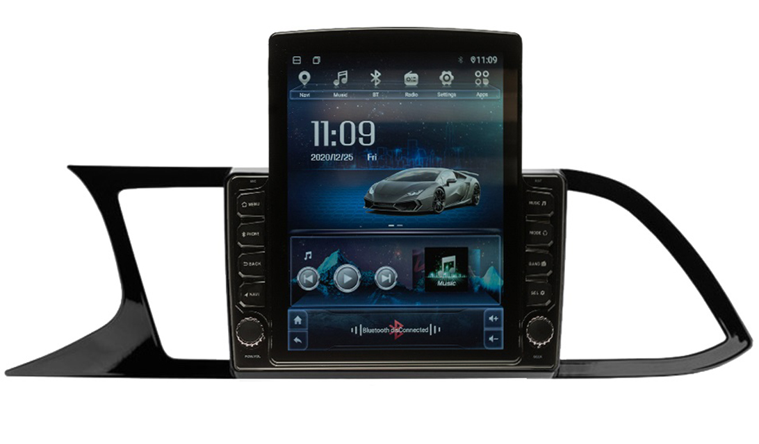 Navigatie AUTONAV ECO Android GPS Dedicata Seat Leon 3 2012-2020, Model XPERT Memorie 16GB Stocare, 1GB DDR3 RAM, Display Vertical Stil Tesla 10