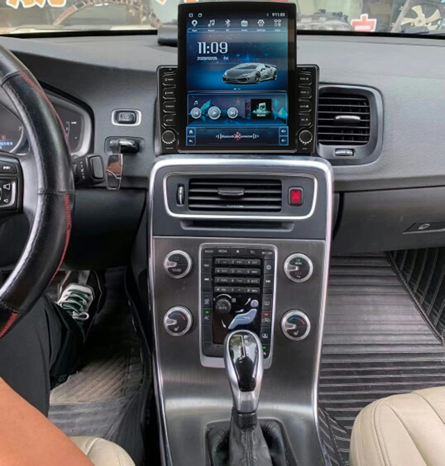 Navigatie AUTONAV ECO Android GPS Dedicata Volvo S60 2011-2017, Model XPERT Memorie 16GB Stocare, 1GB DDR3 RAM, Display Vertical Stil Tesla 10" Full-Touch, WiFi, 2 x USB, Bluetooth, Quad-Core 4 * 1.3GHz, 4 * 50W Audio