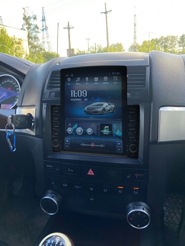 Navigatie AUTONAV Android GPS Dedicata Volkswagen VW Touareg 2002-2010, Model XPERT Memorie 32GB Stocare, 2GB DDR3 RAM, Display Vertical Stil Tesla 10" Full-Touch, WiFi, 2 x USB, Bluetooth, Quad-Core 4 * 1.3GHz, 4 * 50W Audio