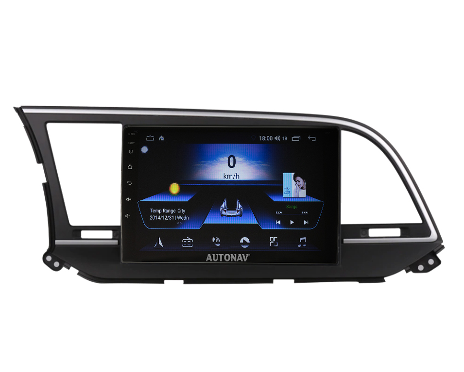 Navigatie AUTONAV PLUS Android GPS Dedicata Hyundai Elantra Dupa 2015, Model Classic, Memorie 16GB Stocare, 1GB DDR3 RAM, Display 9" Full-Touch, WiFi, 2 x USB, Bluetooth, CPU Quad-Core 4 * 1.3GHz, 4 * 50W Audio, Intrare Subwoofer, Amplificator