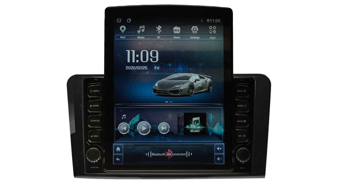 Navigatie AUTONAV Android GPS Dedicata Mercedes Clasa ML GL 2005-2012, Model XPERT Memorie 64GB, 4GB DDR3 RAM, Display Vertical Stil Tesla 10