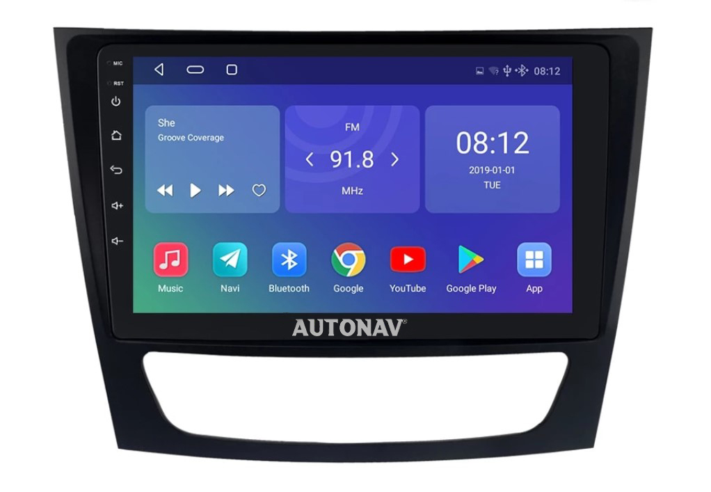 Navigatie AUTONAV Android GPS Dedicata Mercedes Clasa E CLS W211 2002-2010, Model Classic, Memorie 32GB Stocare, 2GB DDR3 RAM, Display 9