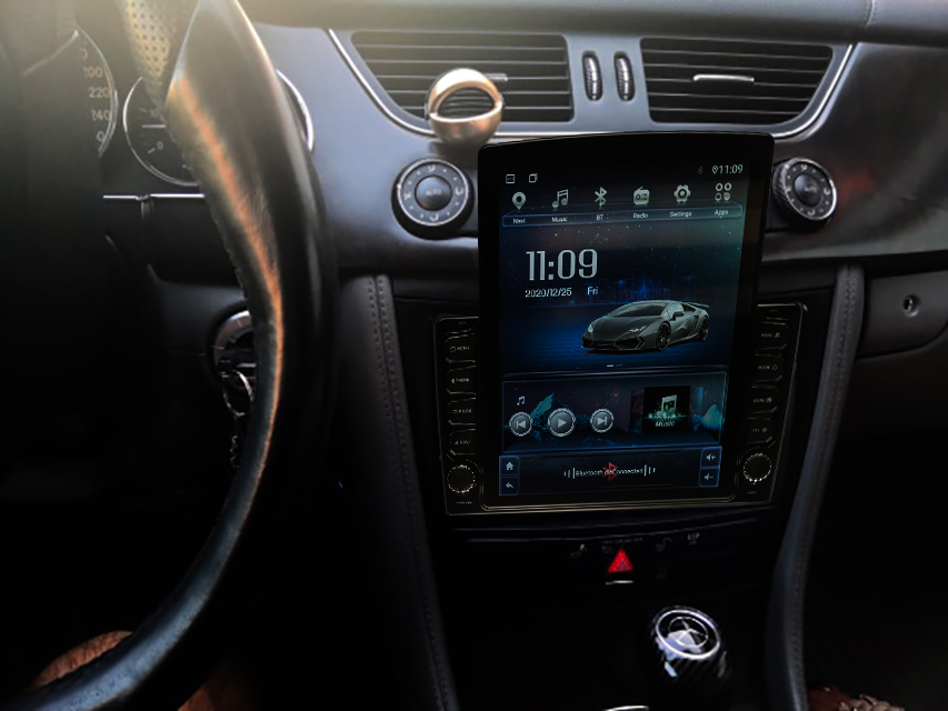 Navigatie AUTONAV Android GPS Dedicata Mercedes Clasa E CLS W211 2002-2010, Model XPERT Memorie 32GB, 2GB DDR3 RAM, Display Vertical Stil Tesla 10" Full-Touch, WiFi, 2 x USB, Bluetooth, Quad-Core 4 * 1.3GHz, 4 * 50W Audio
