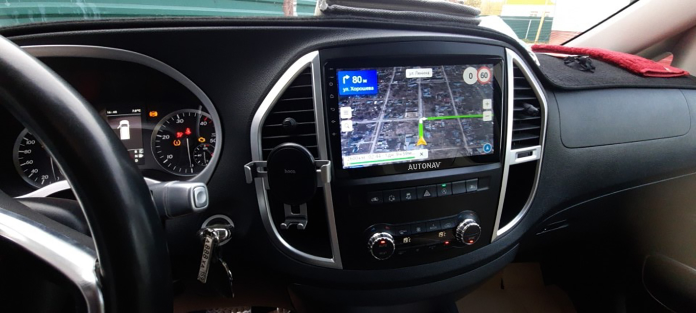 Navigatie AUTONAV PLUS Android GPS Dedicata Mercedes Vito 3 W447 Dupa 2014, Model Classic, Memorie 16GB Stocare, 1GB DDR3 RAM, Display 10" Full-Touch, WiFi, 2 x USB, Bluetooth, CPU Quad-Core 4 * 1.3GHz, 4 * 50W Audio, Intrare Subwoofer, Amplificator