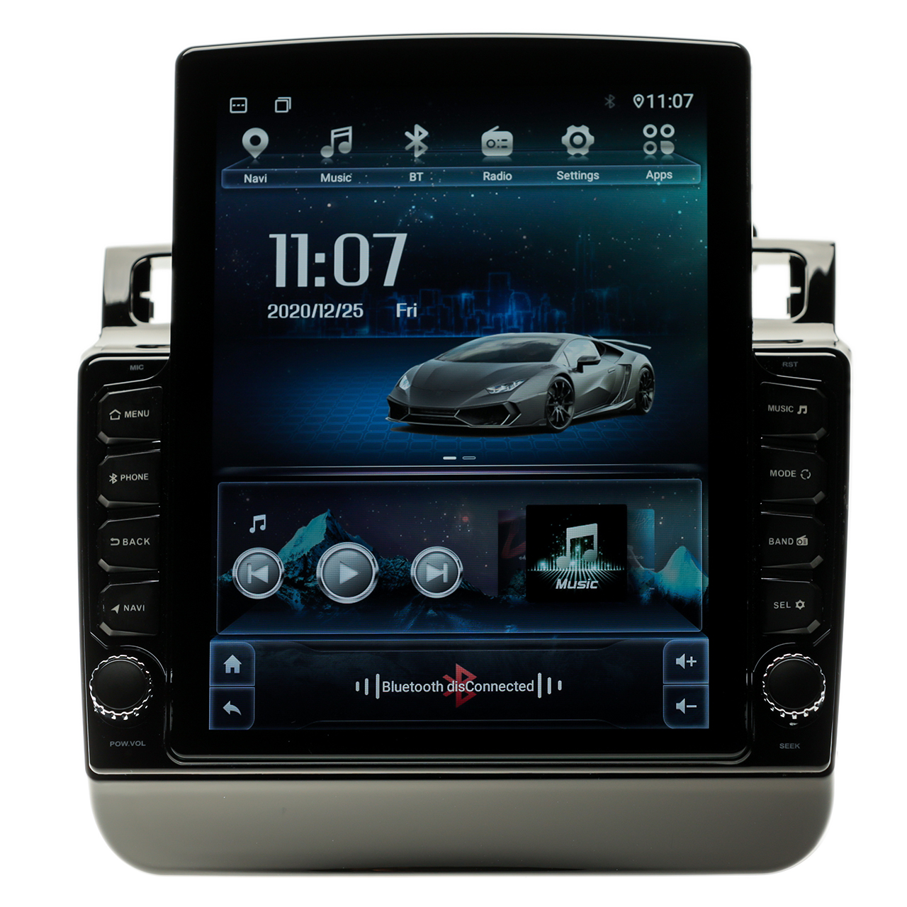 Navigatie AUTONAV ECO Android GPS Dedicata Volkswagen Touareg 2010-2018, Model XPERT 16GB Stocare, 1GB DDR3 RAM, Display Vertical Stil Tesla 10" , WiFi, 2 x USB, Bluetooth, Quad-Core 4 x 1.3GHz, 4 x 50W Audio