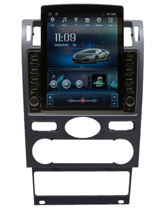Navigatie AUTONAV ECO Android GPS Dedicata Ford Mondeo 2000-2007 AC Manual, Model XPERT Memorie 16GB Stocare, 1GB DDR3 RAM, Display Vertical Stil Tesla 10″ Full-Touch, WiFi, 2 x USB, Bluetooth, Quad-Core 4 * 1.3GHz, 4 * 50W Audio