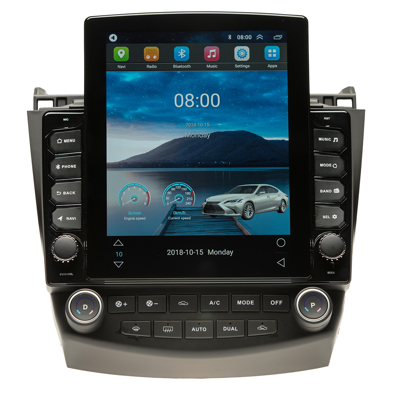 Navigatie AUTONAV ECO Android GPS Dedicata Honda Accord 2002-2008, Model XPERT Memorie 16GB Stocare, 1GB DDR3 RAM, Butoane Si Volum Fizice, Display Vertical Stil Tesla 10″ Full-Touch, WiFi, 2 x USB, Bluetooth, Quad-Core 4 * 1.3GHz, 4 * 50W Audio