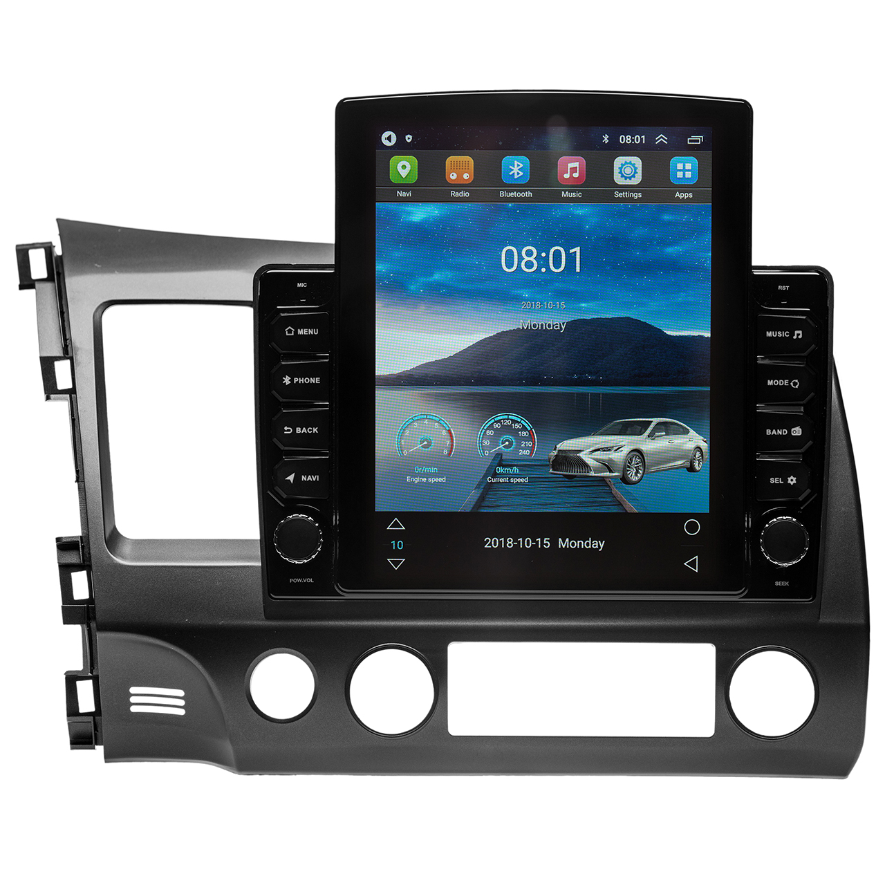 Navigatie AUTONAV ECO Android GPS Dedicata Honda Civic 2006-2011, Model XPERT Memorie 16GB Stocare, 1GB DDR3 RAM, Butoane Si Volum Fizice, Display Vertical Stil Tesla 10″ Full-Touch, WiFi, 2 x USB, Bluetooth, Quad-Core 4 * 1.3GHz, 4 * 50W Audio