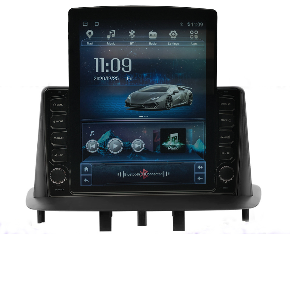 Navigatie AUTONAV ECO Android GPS Dedicata Renault Megane 3, Model XPERT Memorie 16GB Stocare, 1GB DDR3 RAM, Display Vertical Stil Tesla 10″ Full-Touch, WiFi, 2 x USB, Bluetooth, Quad-Core 4 * 1.3GHz, 4 * 50W Audio