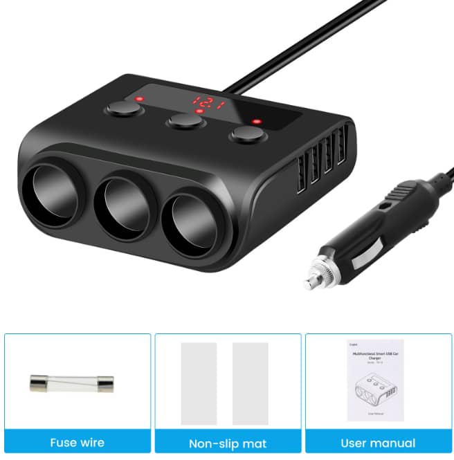 Adaptor Priza Auto 3 Porturi..