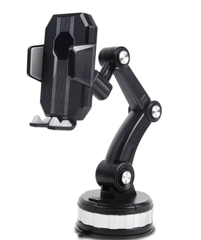 Suport Telefon Auto, Brat Adjustabil In Multiple Unghiuri si Directii, Prindere Ventuza Mare Z3787