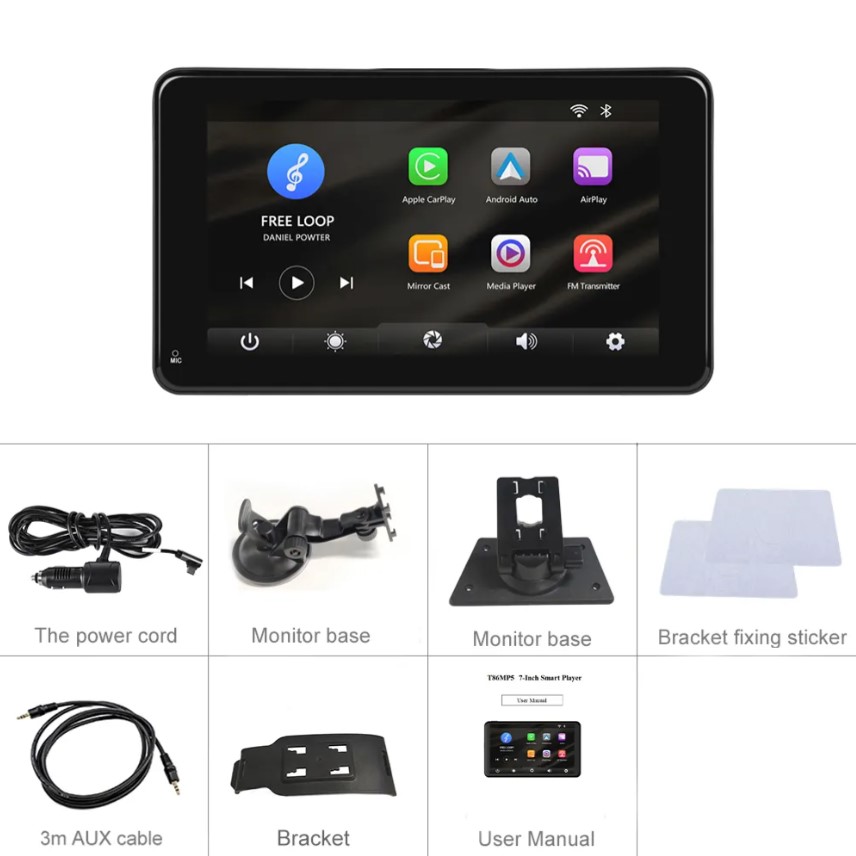Navigatie Portabila Wireless Carplay/Android Auto,..