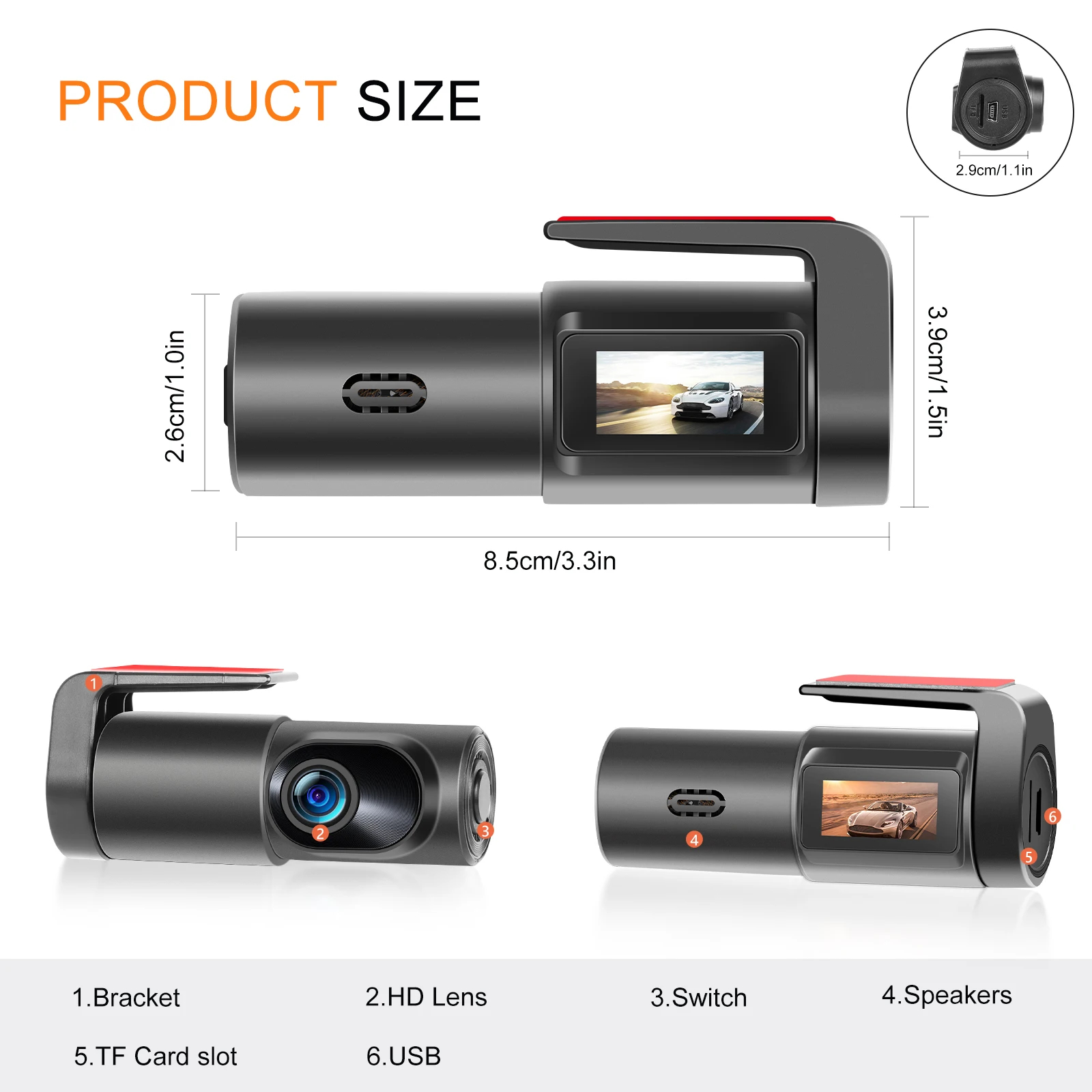 Camera Auto DVR De Bord,..