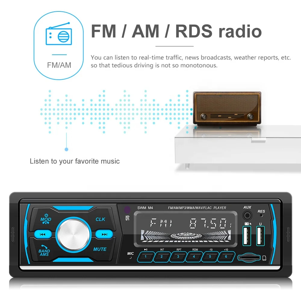 MP3 Radio Player 1-DIN Q3336,..