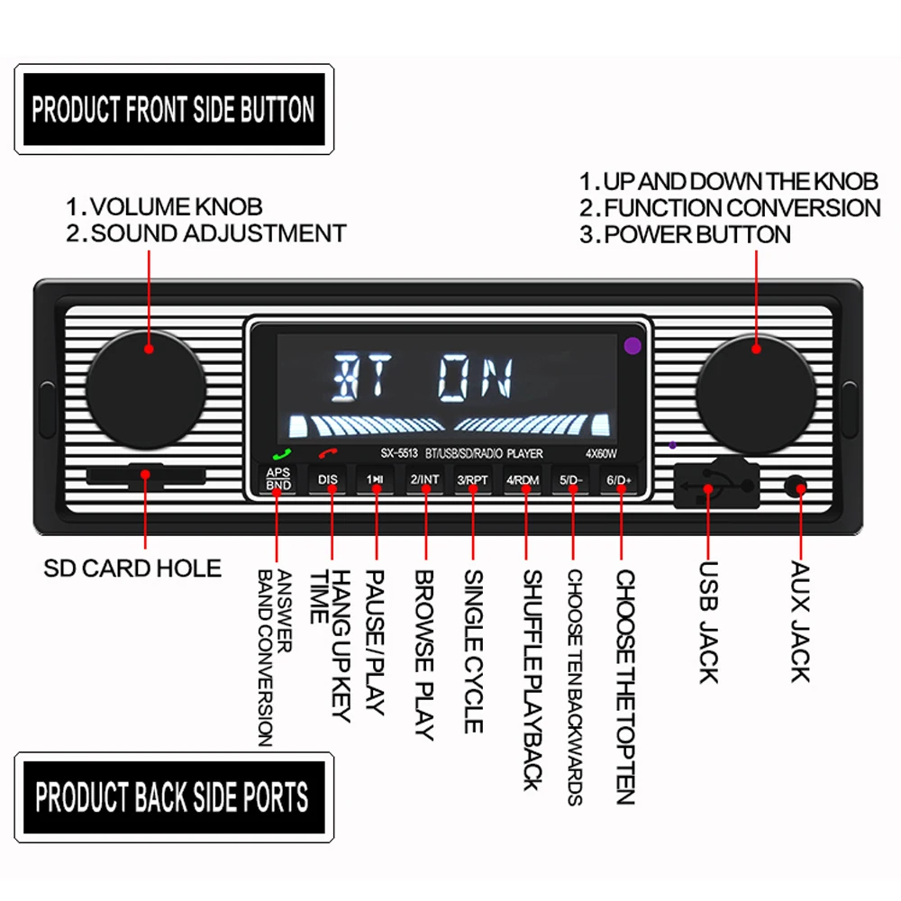 MP3 Radio Player 1-DIN A2071,..